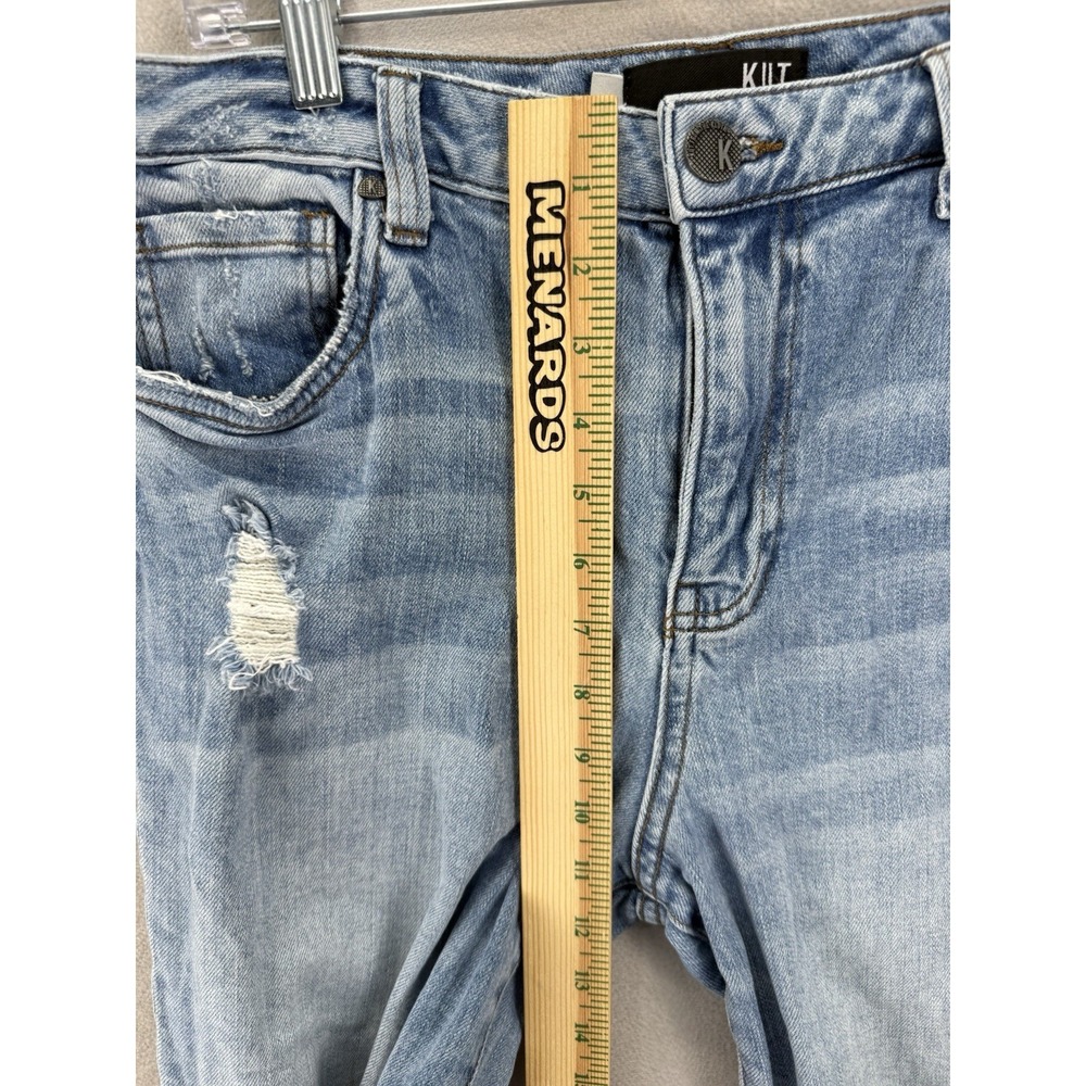 KUT From The Kloth Christine High Rise Straight Leg Distressed Jeans Womens Sz 8 - Picture 5 of 10